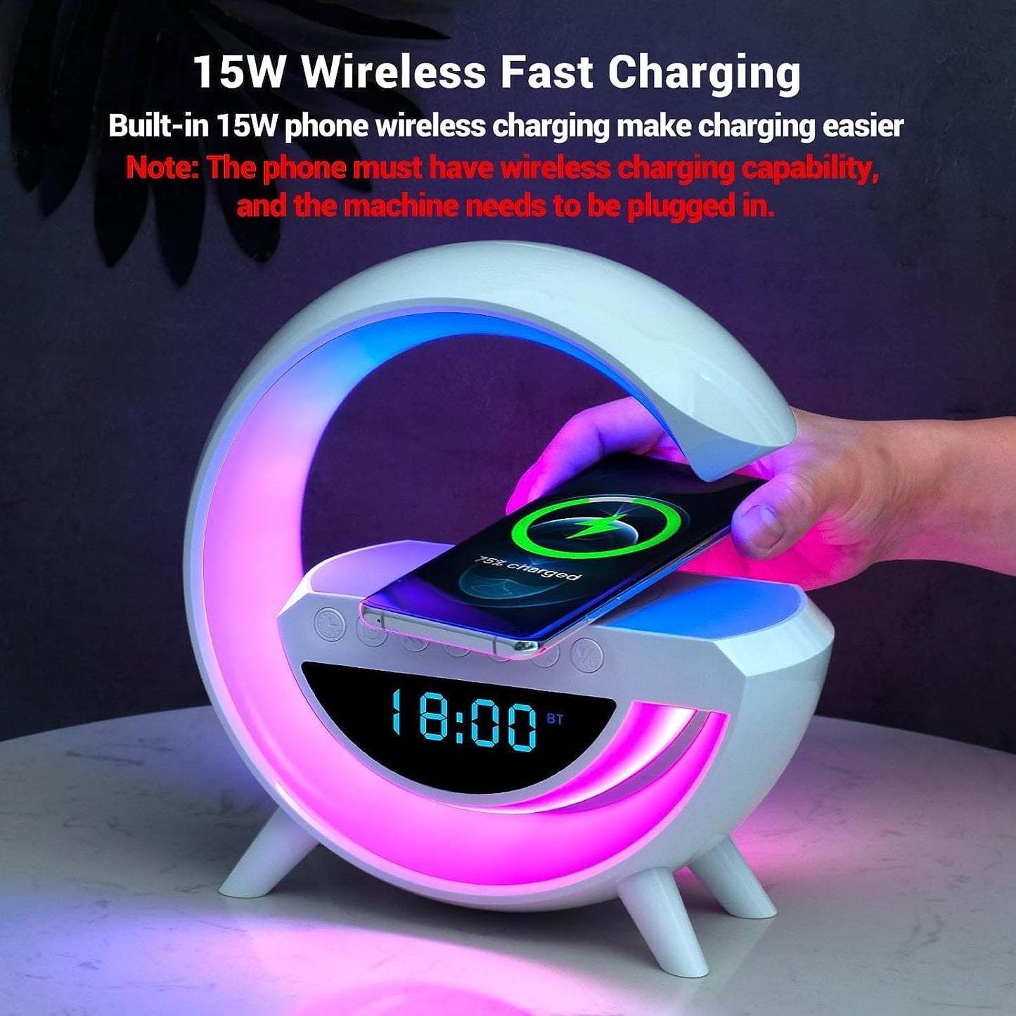 Led Wireless Charging Speaker