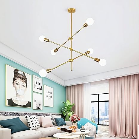 Modern Mid-Century Sputnik Chandelier