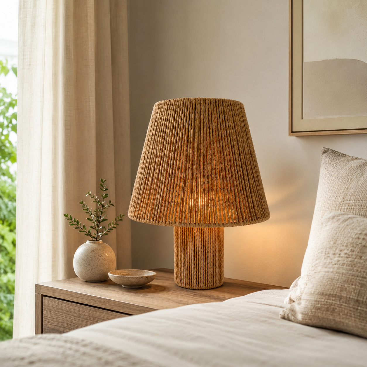 Casa Rattan Table Lamp