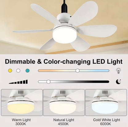 Dimmable Color Changing LED Ceiling Fan Light