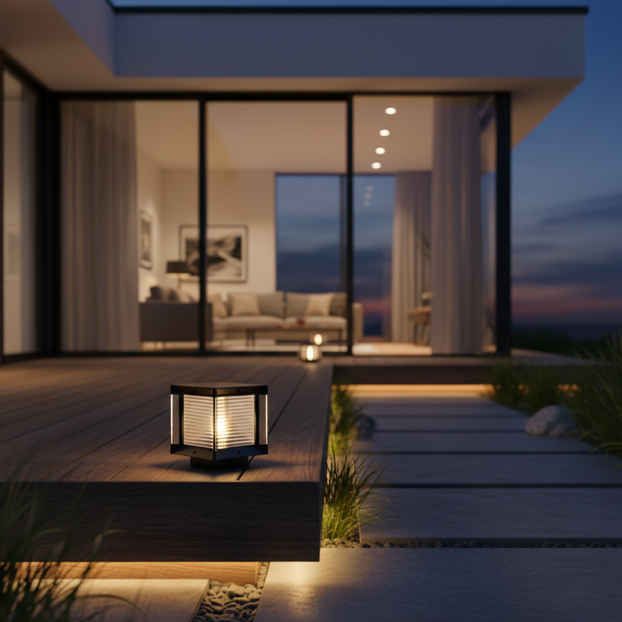 Outdoor Pillar Light Italian Design Heavy Duty