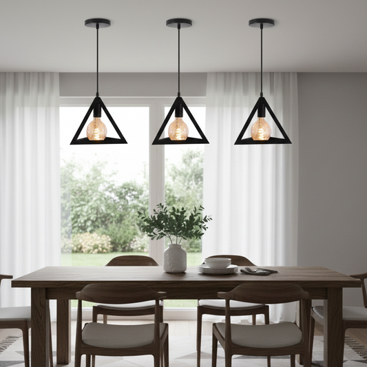 Black Triangle Pendant Light
