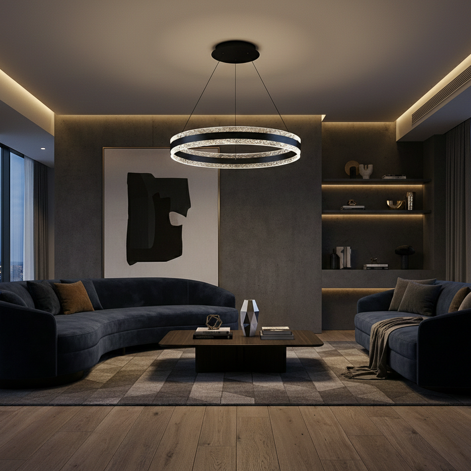 Circular Led Crystal Chandelier