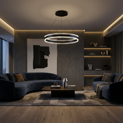 Circular Led Crystal Chandelier