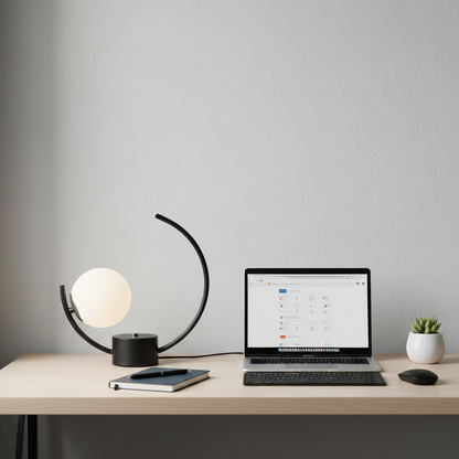 Table Lamp Half Moon Shape