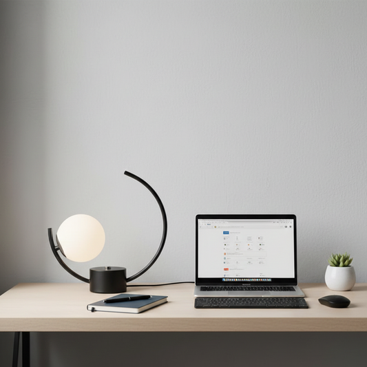 Table Lamp Half Moon Shape