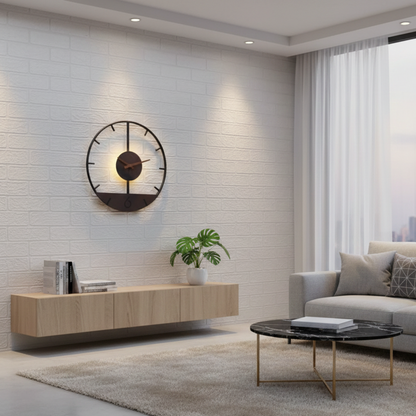 Led Clock Wall Lamp 7736