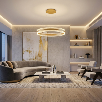 Circular Led Crystal Chandelier