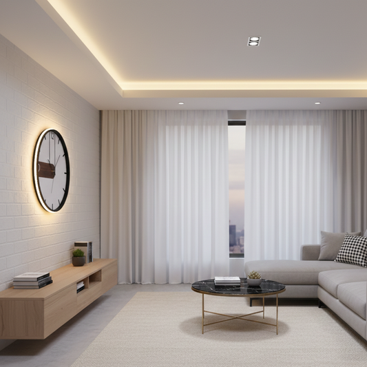 Led Clock Wall Lamp 7732