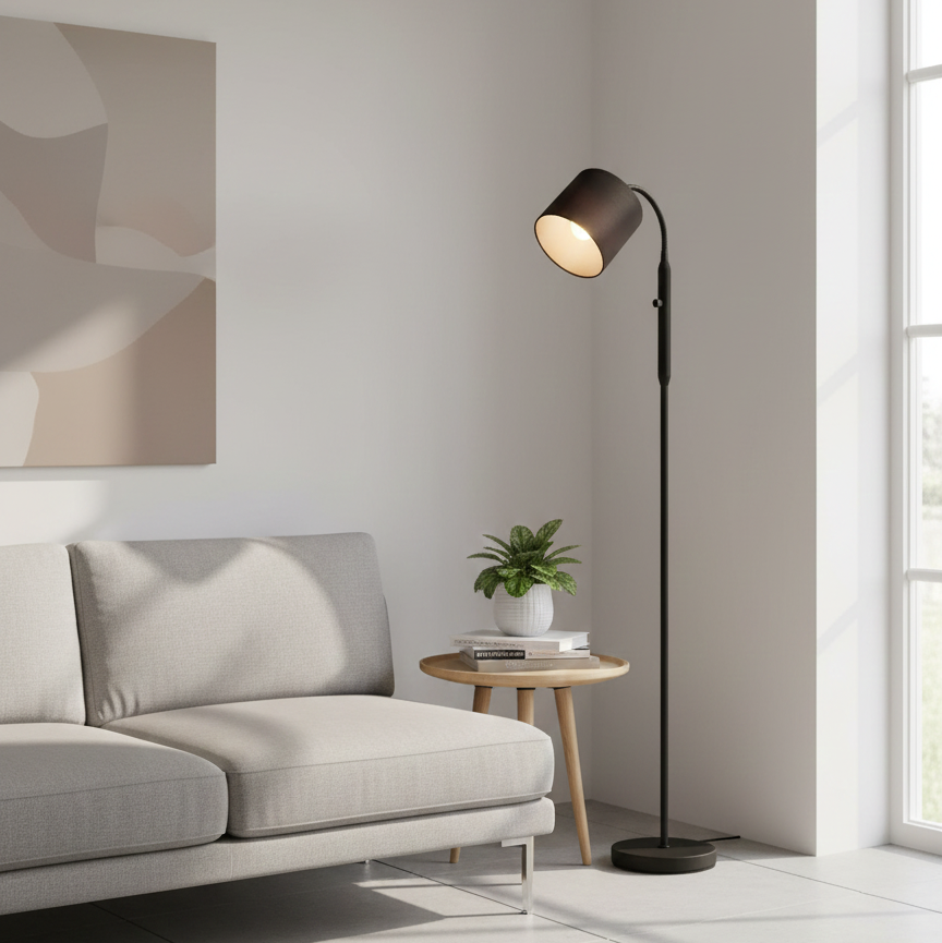 Home Sweet Home Modern Black Floor Lamp