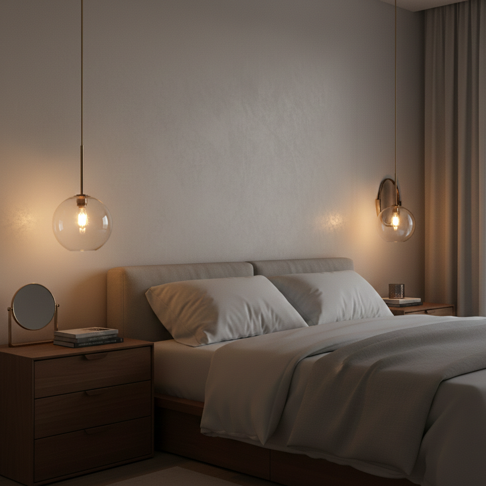 Modern Clear Glass Globe Pendant Light
