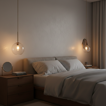Modern Clear Glass Globe Pendant Light