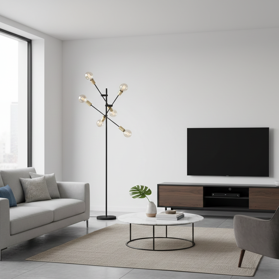 Movable Tree Branch Floor Lamp