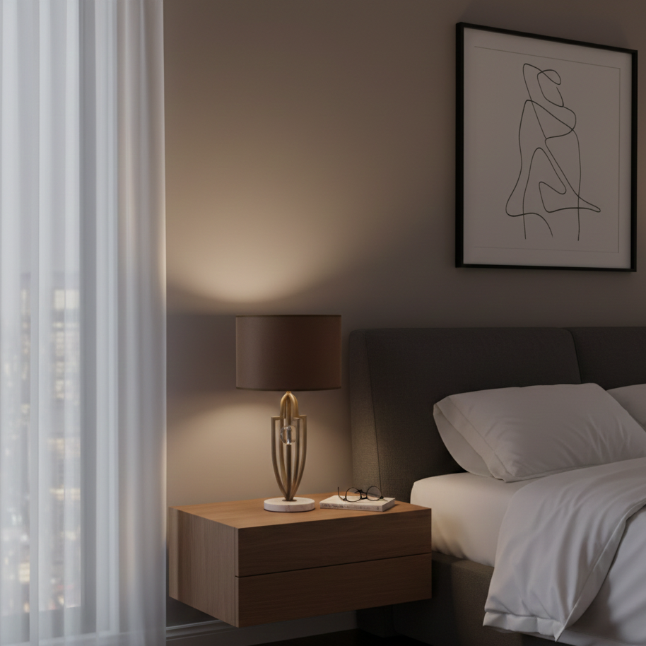 Table Lamp Three Lines With Crystal Ball