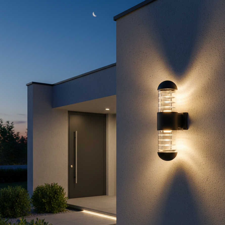 Sconce Lantern Cylinder Bombe Head Wall Lamp