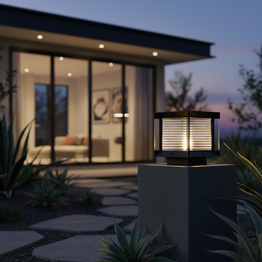 Outdoor Pillar Light Italian Design Heavy Duty