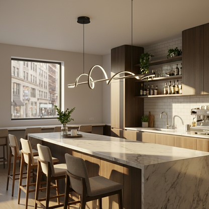 Modern Wave Led Chandelier