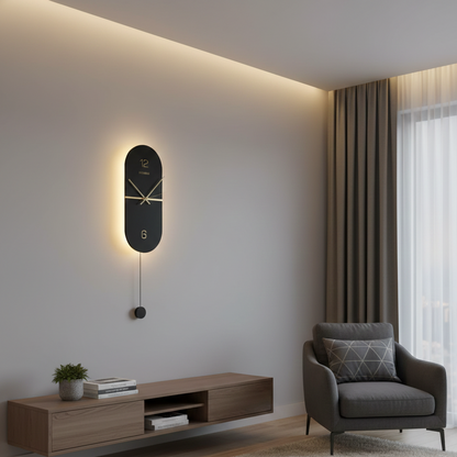 Led Clock Wall Lamp 2639-B