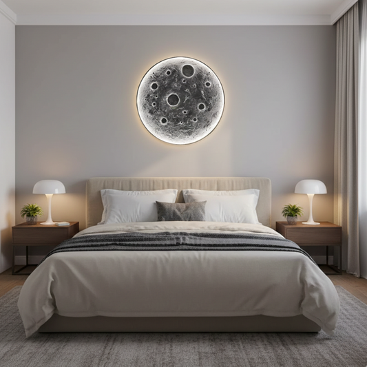Realistic Resin Moon Wall Lamp