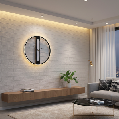 Led Clock Wall Lamp 7729