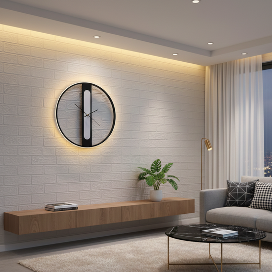 Led Clock Wall Lamp 7729