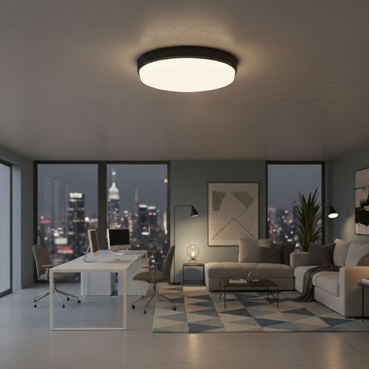 Down Light Led Surface Thick Black Frame