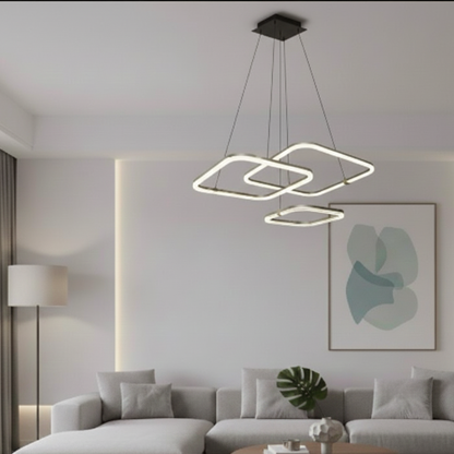 Modern Triple Square Chandelier