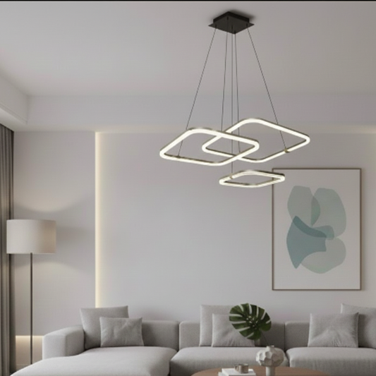 Modern Triple Square Chandelier