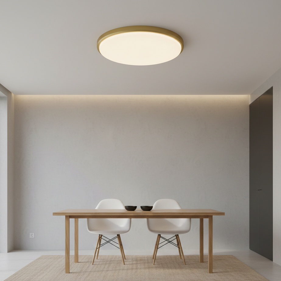 Down Light Led Surface Thick Gold Frame
