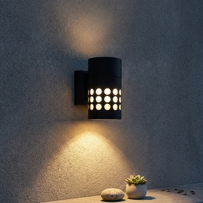 Modern Outdoor Wall Lamp with Stylish Dotted Design