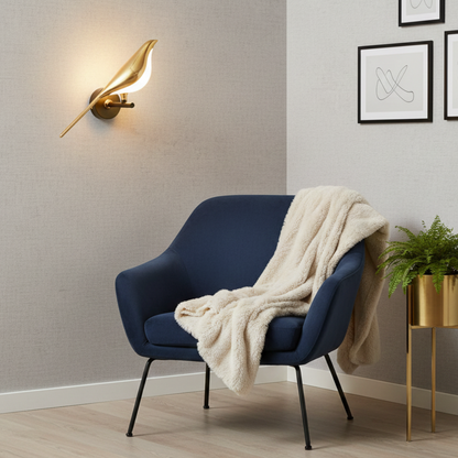 Golden Bird Wall Lamp