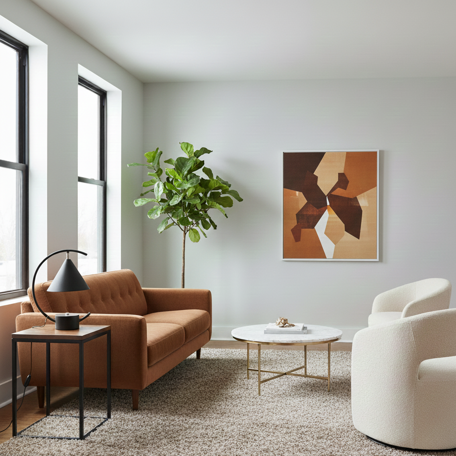 Table Lamp Half Circle with Middle Head