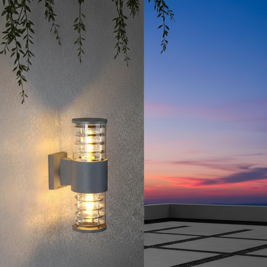 Sconce Lantern Cylinder Flat Head Wall Lamp