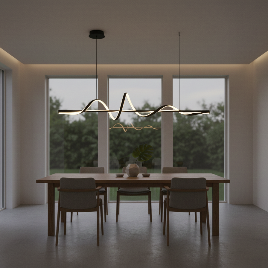 Modern Wave Led Chandelier