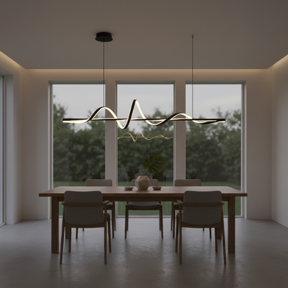 Modern Wave Led Chandelier