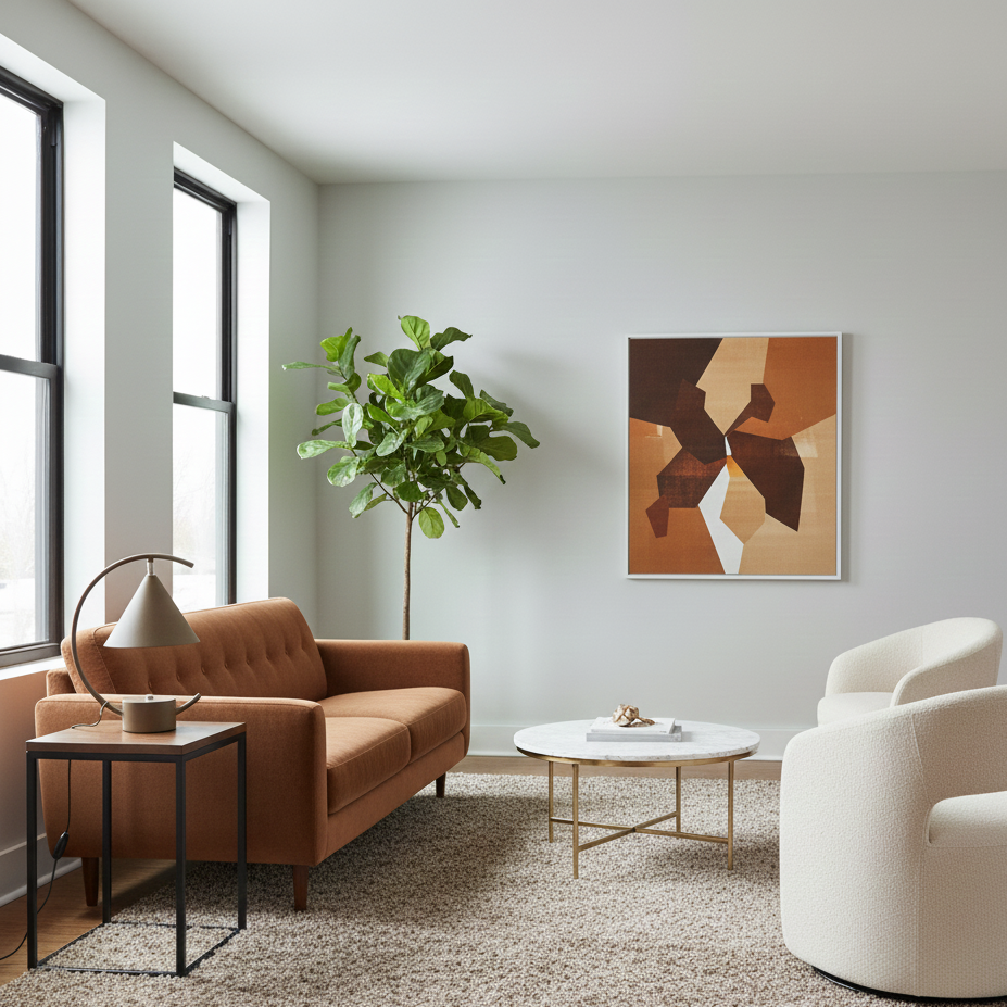 Table Lamp Half Circle with Middle Head