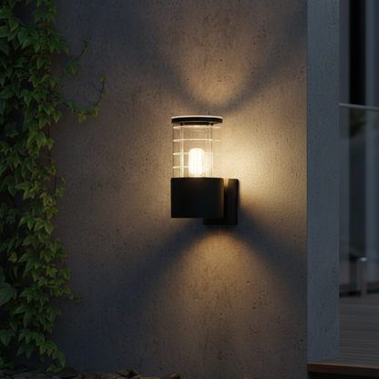 Sconce Lantern Cylinder Flat Head Wall Lamp