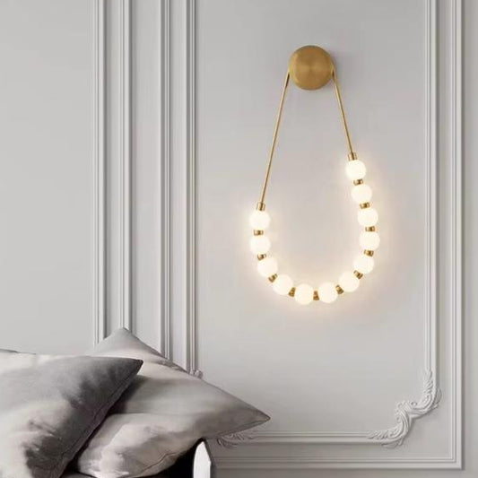 Decorative Luxury Pearl Earing Led Wall Lamp