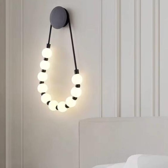 Decorative Luxury Pearl Earing Led Wall Lamp