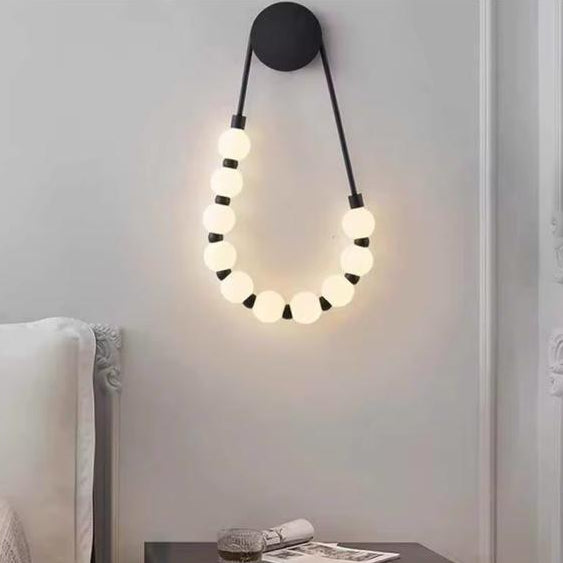 Decorative Luxury Pearl Earing Led Wall Lamp