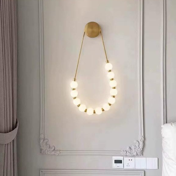Decorative Luxury Pearl Earing Led Wall Lamp