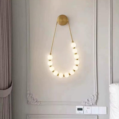 Decorative Luxury Pearl Earing Led Wall Lamp