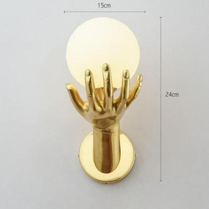 Creative Golden Hand Wall Lamp