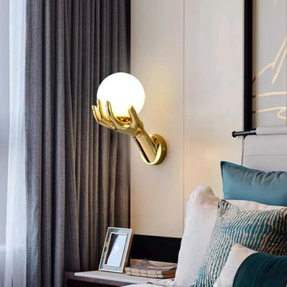 Creative Golden Hand Wall Lamp