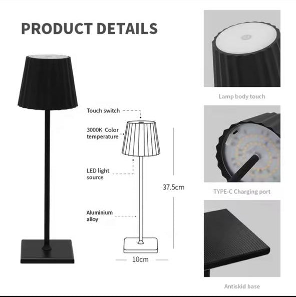 Nordic Cordless Rechargeable Table Lamp