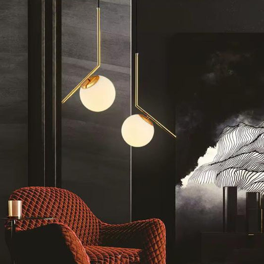 Modern Glass Oblique Pendant Light