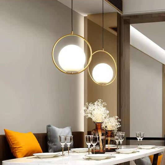 Classy Round Frame Pendant Light