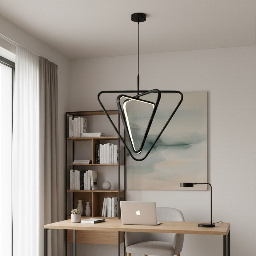 Triple Led Triangle Chandelier