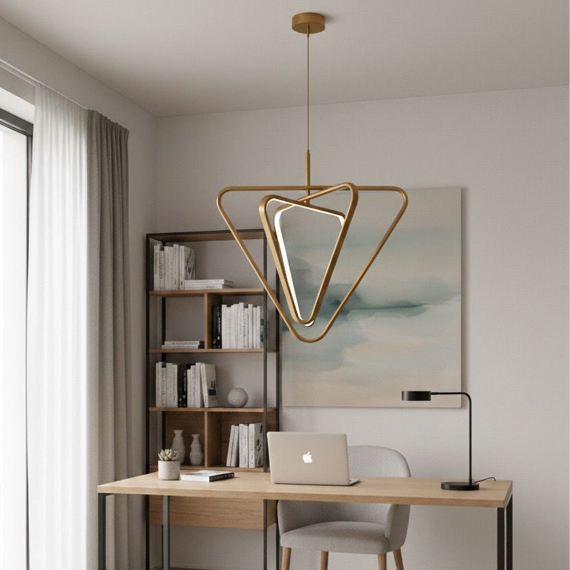 Triple Led Triangle Chandelier