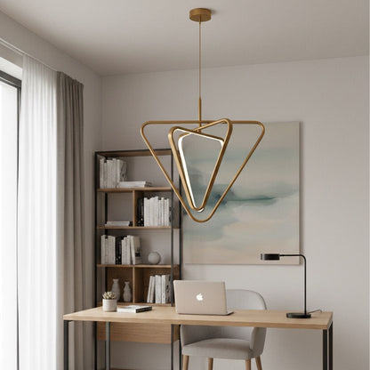 Triple Led Triangle Chandelier